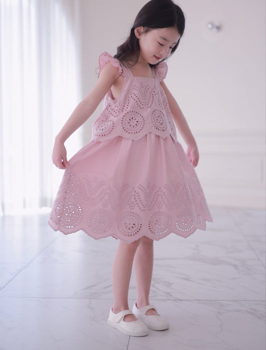 Rose Eyelet Dress