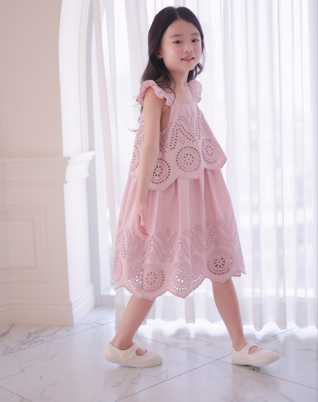 Rose Eyelet Dress