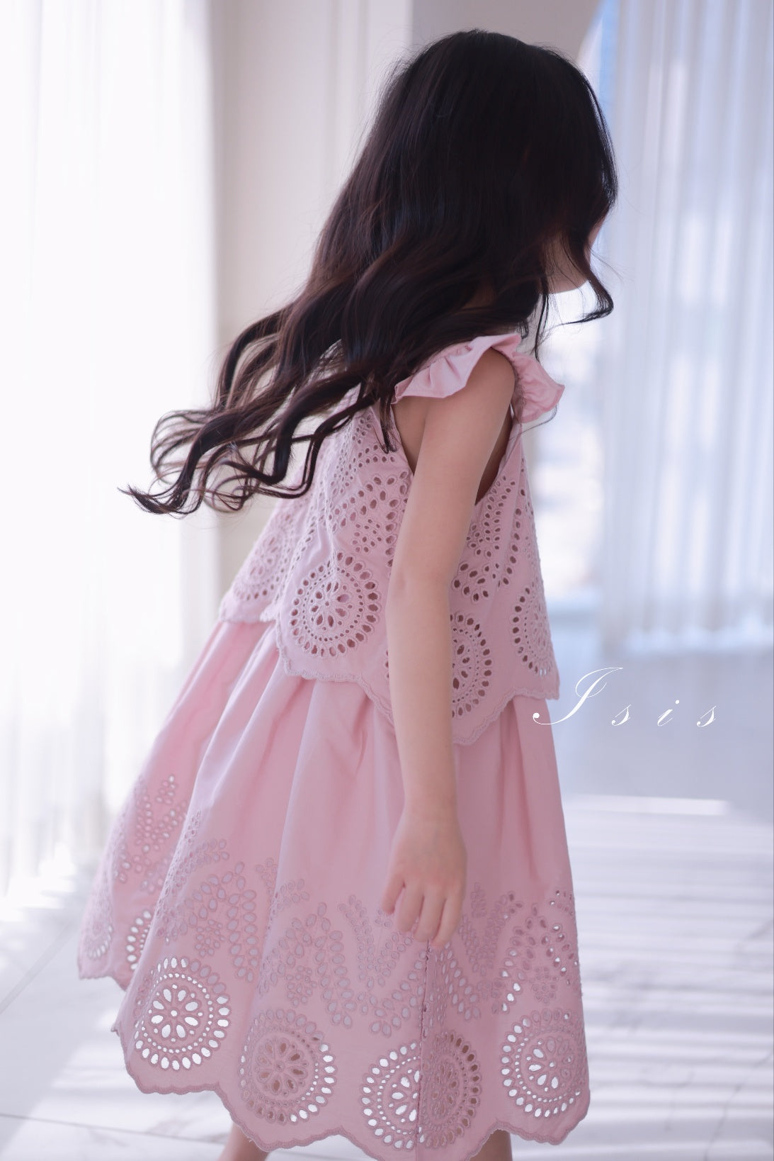 Rose Eyelet Dress