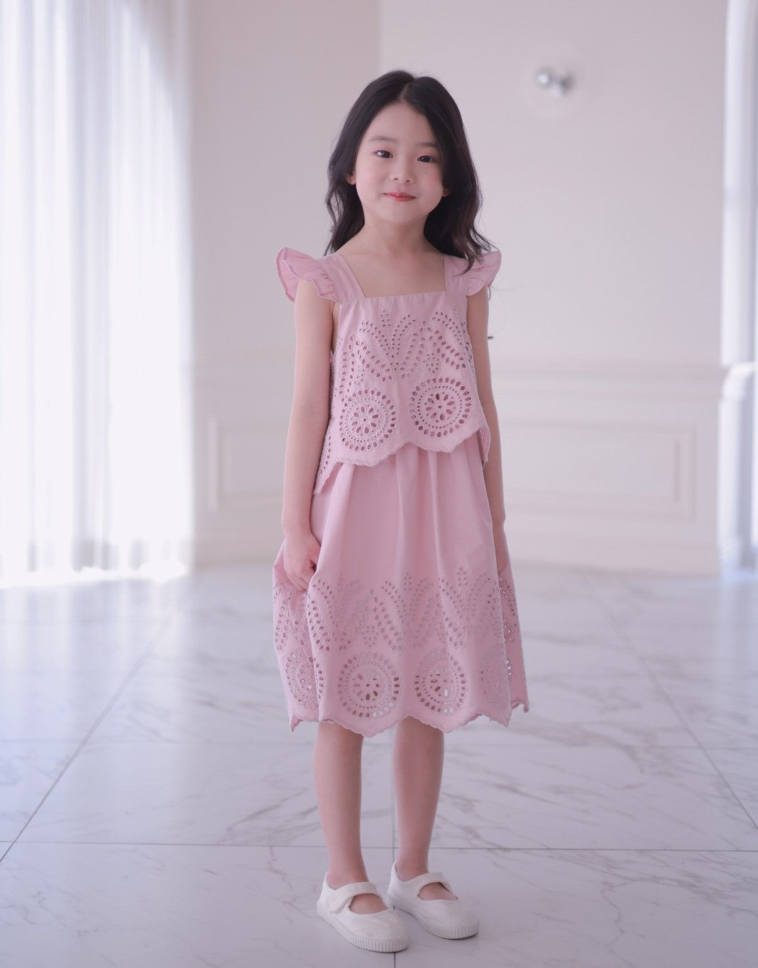 Rose Eyelet Dress