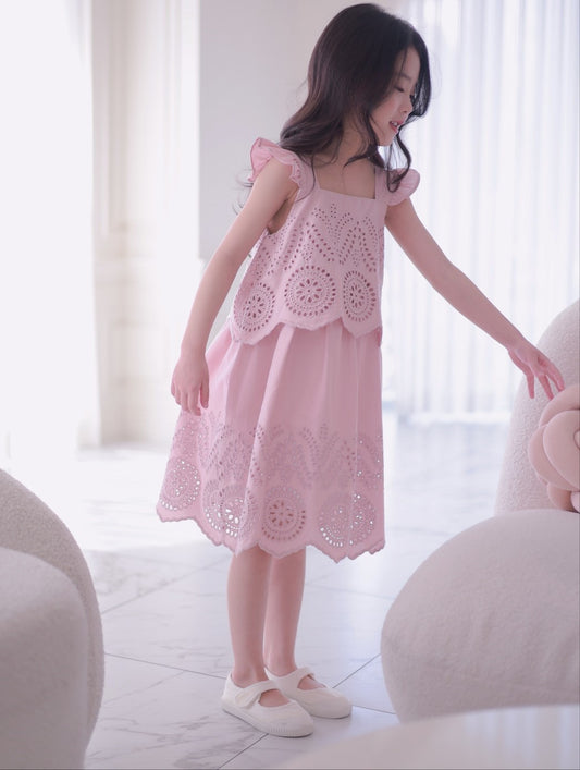 Rose Eyelet Dress